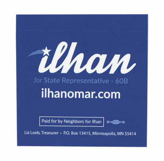 Scan of Ilhan Omar campaign sticker