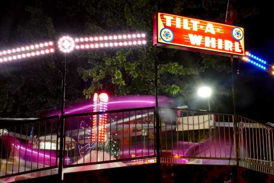 Tilt-A-Whirl at night