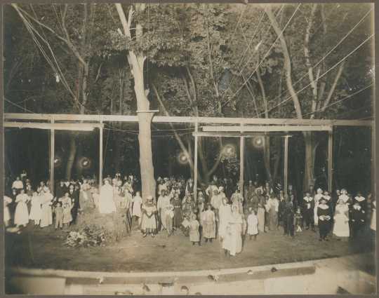 Participants in an agricultural pageant in Anoka County, Minnesota.
