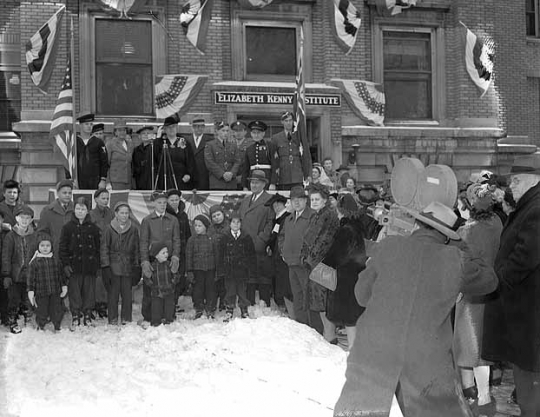 Dedication ceremony, Elizabeth Kenny Institute, 1800 Chicago, Minneapolis.