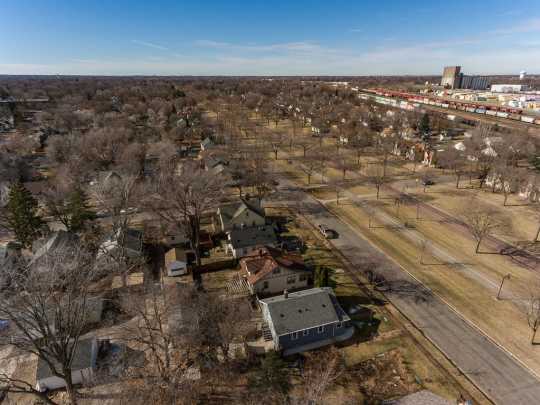 Overhead view of Victory Memorial Drive