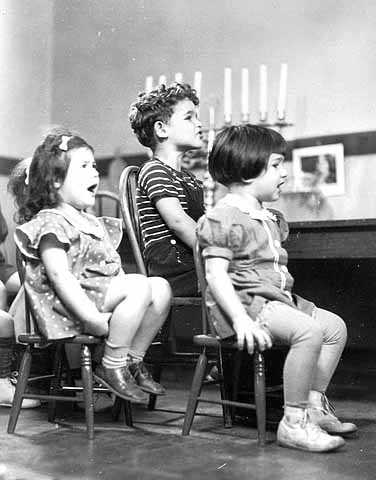 Black and white photograph of children at Adath Jeshurun Nursery School, Minneapolis, 1938.