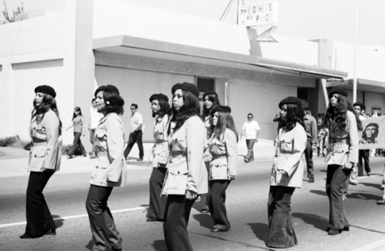 Brown Berets march in step