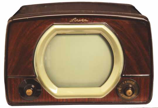 Color image of an Arvin television console made by Noblitt-Sparks Industries, Columbus, Indiana, c.1950.