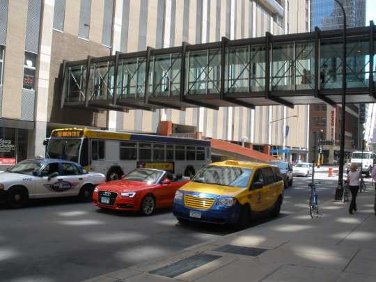 Color image of 7th Street skyway exterior