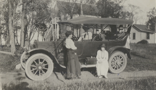 Hannah Kempfer with her Model T Ford