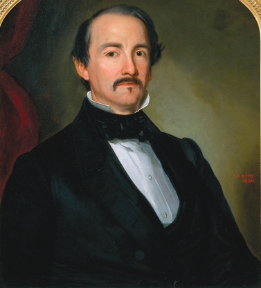 Oil-on-canvas painting of Henry H. Sibley, 1860.