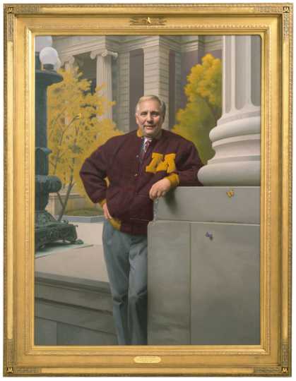 Oil-on-canvas portrait of Governor Arne Carlson by Stephen Gjertson, 1999