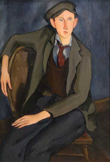 "Portrait of Boy," oil-on-canvas painting by Elof Wedin, 1931.