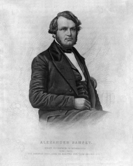 Engraving of Alexander Ramsey, 1850