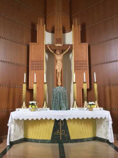The altar inside the Church of St. Columba 