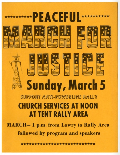 Anti-power-line rally poster