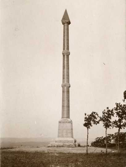 Birch Coulee Monument in Renville County, c.1900.