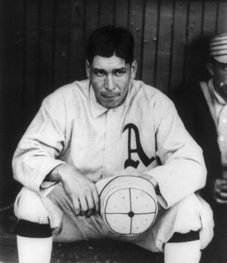 Black and white photograph of Charles Bender, c.1910. 