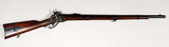 Color image of an 1859 Sharps rifle. 