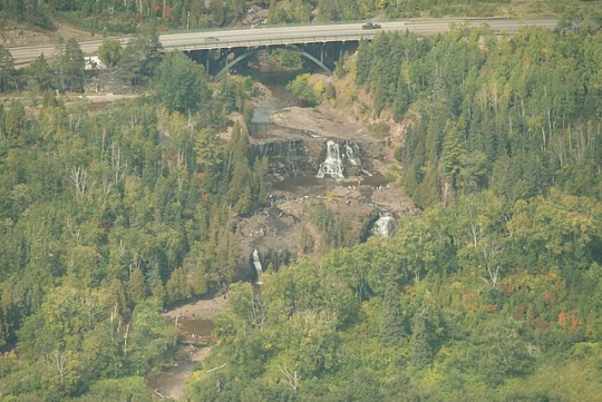 Bird’s-eye view of Gooseberry Falls State Park