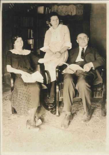 Anna Dickie Oleson with her husband and daughter