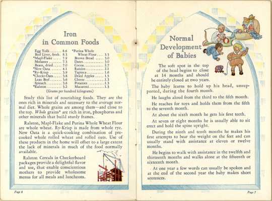 Page from promotional booklet, A Mother's Manual