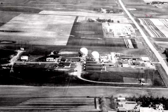 Aerial view of US Air Force Base near Chandler, ca. 1950s.