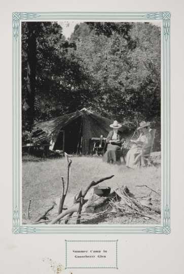 Camp in Whitewater State Park, ca. 1917. Original caption: “Summer Camp in Gooseberry Glen.” From The Paradise of Minnesota: The Proposed Whitewater State Park (L. A. Warming, 1917).