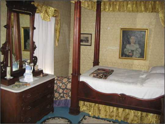 Master bedroom in the Ames-Florida-Stork House