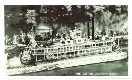 Dayton Company Paddleboat float, ca. 1958