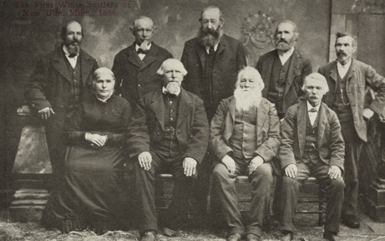 Black and white photograph of the founders of New Ulm, ca. 1854.