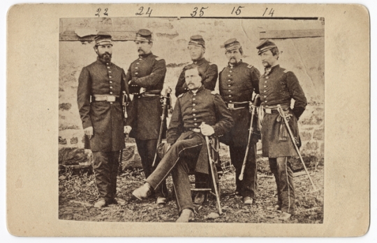 Officers of the First Minnesota Volunteers at Camp Stone