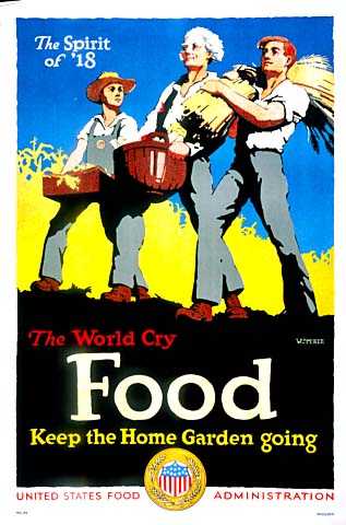 Color U.S. Food Administration promotion poster designed by William McKee, c.1918. 