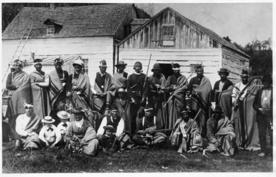 Group of Ojibwe at Grand Portage