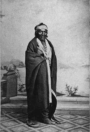 Black and white photograph of Ho-Chunk leader Little Hill, who was one of his people's leading orators, c.1865.