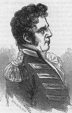 Black and white drawing of Brigadier General Eleazar Wheelock Ripley, c.1812. 