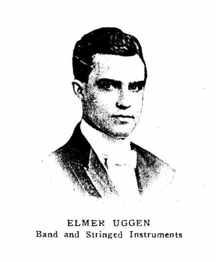 Elmer Uggen, music faculty, as show in the July 1924 Northwest Monthly publication of the Northwest School of Agriculture.