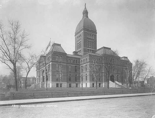 Black and white photograph of State Capitol, c.1900.  