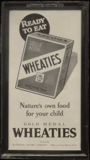 Wheaties advertising, ca. 1930s.
