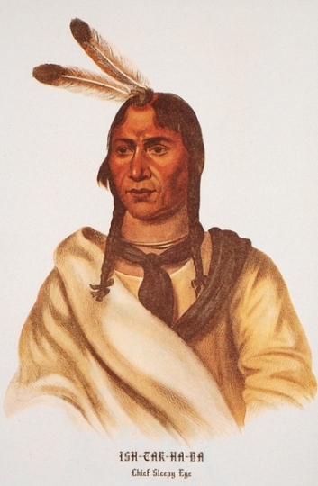 Color print of the Dakota leader Ishtakhaba (Sleepy Eye)