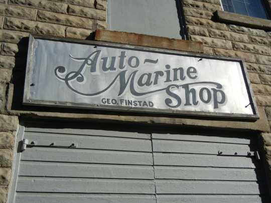 Finstad’s Auto-Marine Shop sign