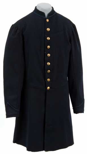 Blue wool "nine-button" Civil War frock coat