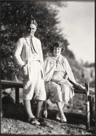 F. Scott and Zelda Fitzgerald at Dellwood the month before Scottie's birth.