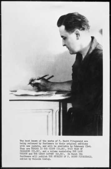 F. Scott Fitzgerald at desk