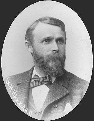 Black and white photograph of George Henry Hazzard, 1889. 
