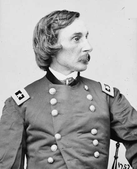 Black and white photograph of Major General Gouverneur Kemble Warren, United States Army, ca. 1863.