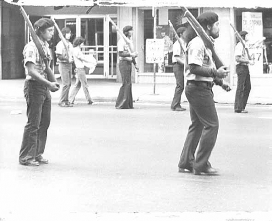 Brown Berets marching in St. Paul’s Mexican Celebration Parade