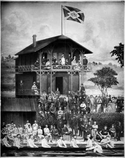 Minnesota Boat Club, ca. 1885. Photograph by Charles A. Zimmerman.