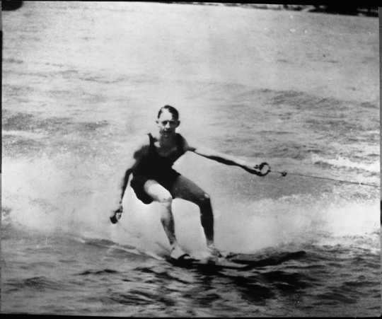 Ralph Samuelson, 1925. Samuelson, an eighteen-year-old from Lake City, Minnesota, is credited with inventing water skiing on Lake Pepin in 1922.