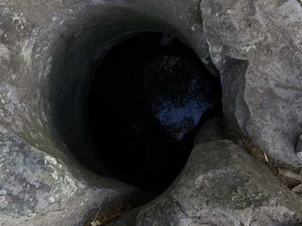 Color image of a pothole at Interstate State Park, 2013.