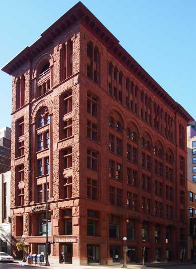 Color image of the exterior of the St. Paul Building (previously the Germania Bank), 2012.