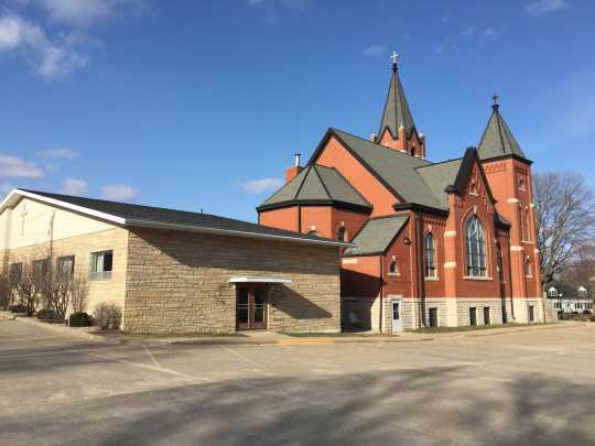 Photograph of Back exterior of Greenfield Lutheran Church, Harmony, Minnesota