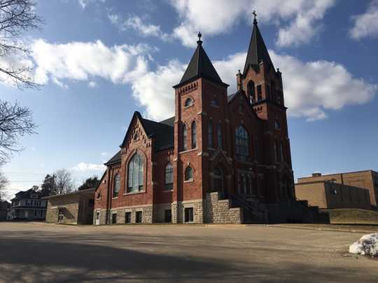 Photograph of side exterior of Greenfield Lutheran Church