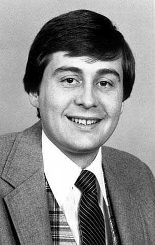 Black and white photograph of former State Representative Gil Gutknecht, c.1983.